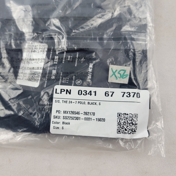 NWT Fabletics The 24/7 short sleeve polo in black Size small - Picture 5 of 5